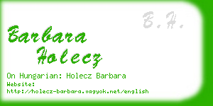 barbara holecz business card